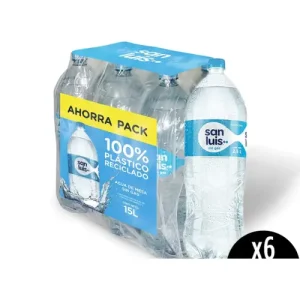 Agua San Luis sin gas 2.5 lt x 6 botellas